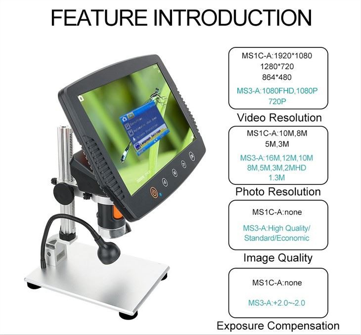 9.0 Inch Digital Video Camera Microscope