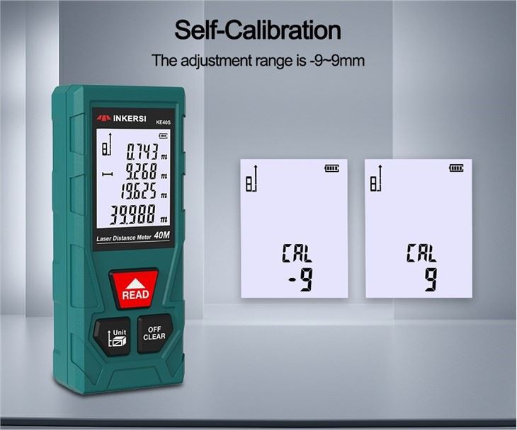 40m 132ft Digital Laser Distance Meter With 2 Bubble Levels