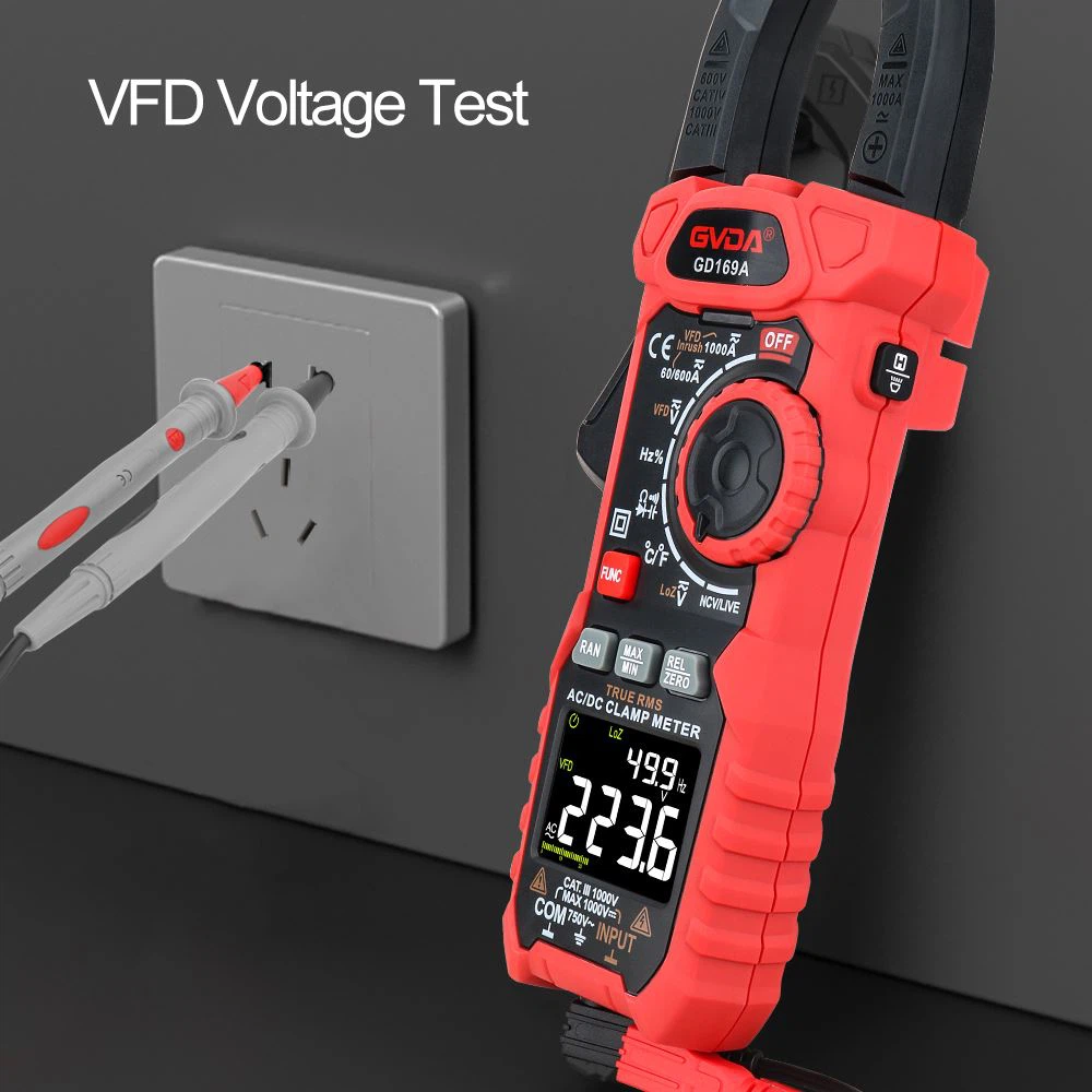 VFD Voltage Measurement Of GVDA New Arrive GD169A Digital Clamp Meter True RMS