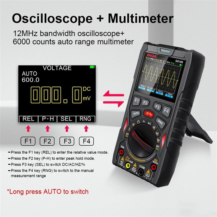 GD188--2 12MHz Bandwidth Oscilloscope Multimeter