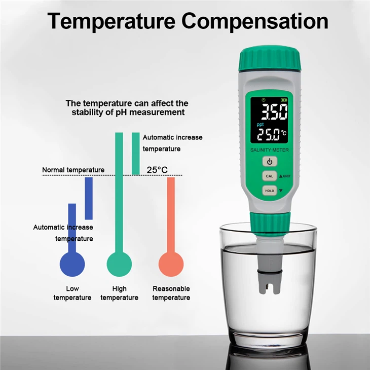 Rechargeable Color LCD Digital Salinity Meter best