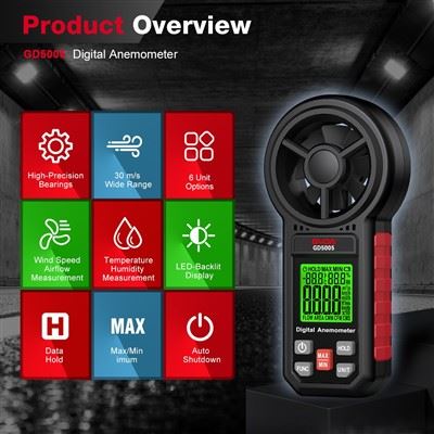 Industrial Grade Digital Anemometer factory